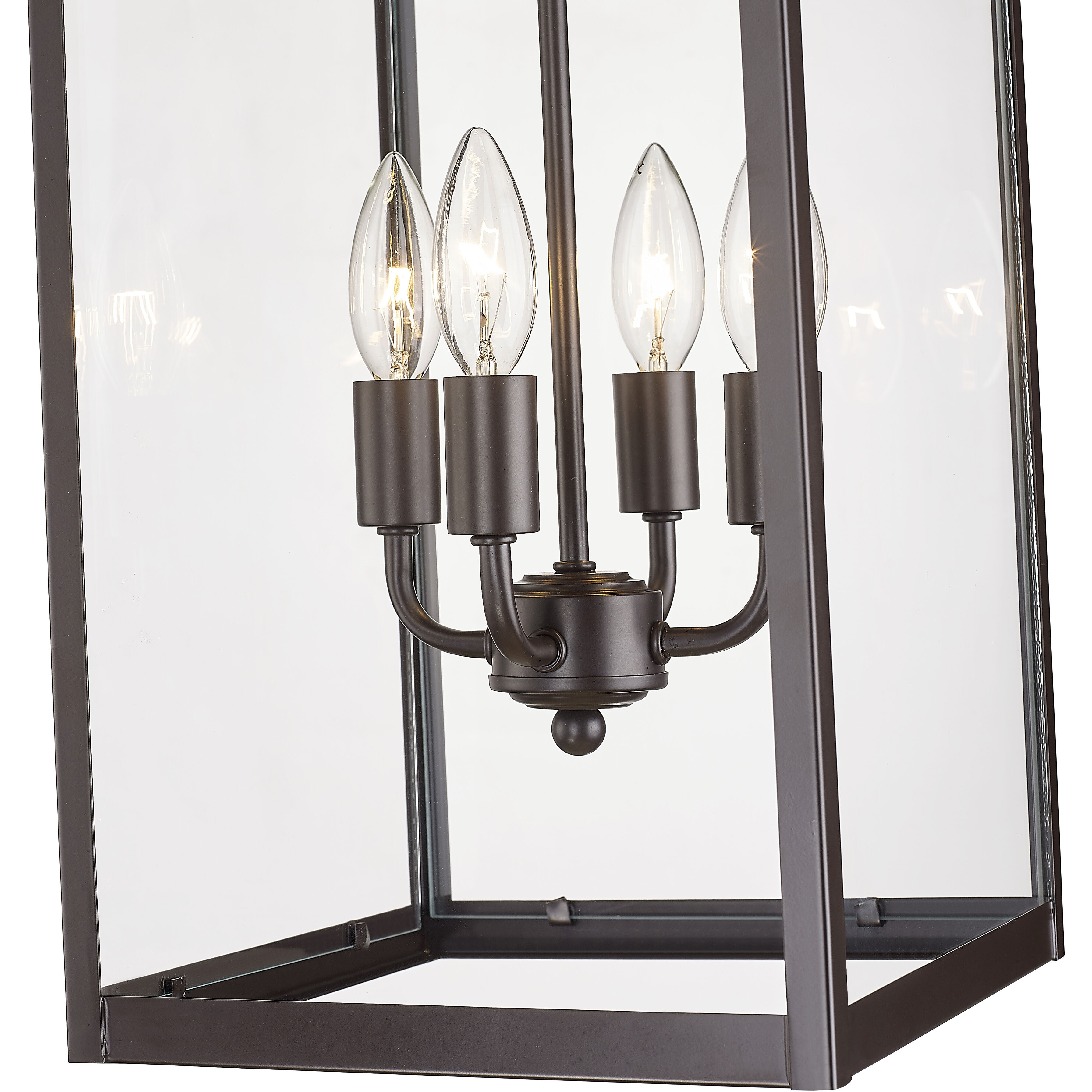 Barkeley 4 Light 11 inch Powder Coated Bronze Outdoor Hanging Lantern